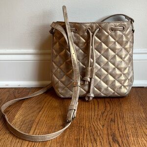 HOBO Crossbody Metallic Gold Neutral Bag